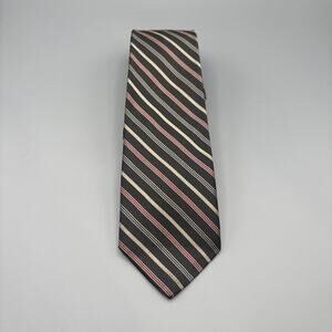 Vintage LANVIN PARIS Striped Necktie 100% Silk